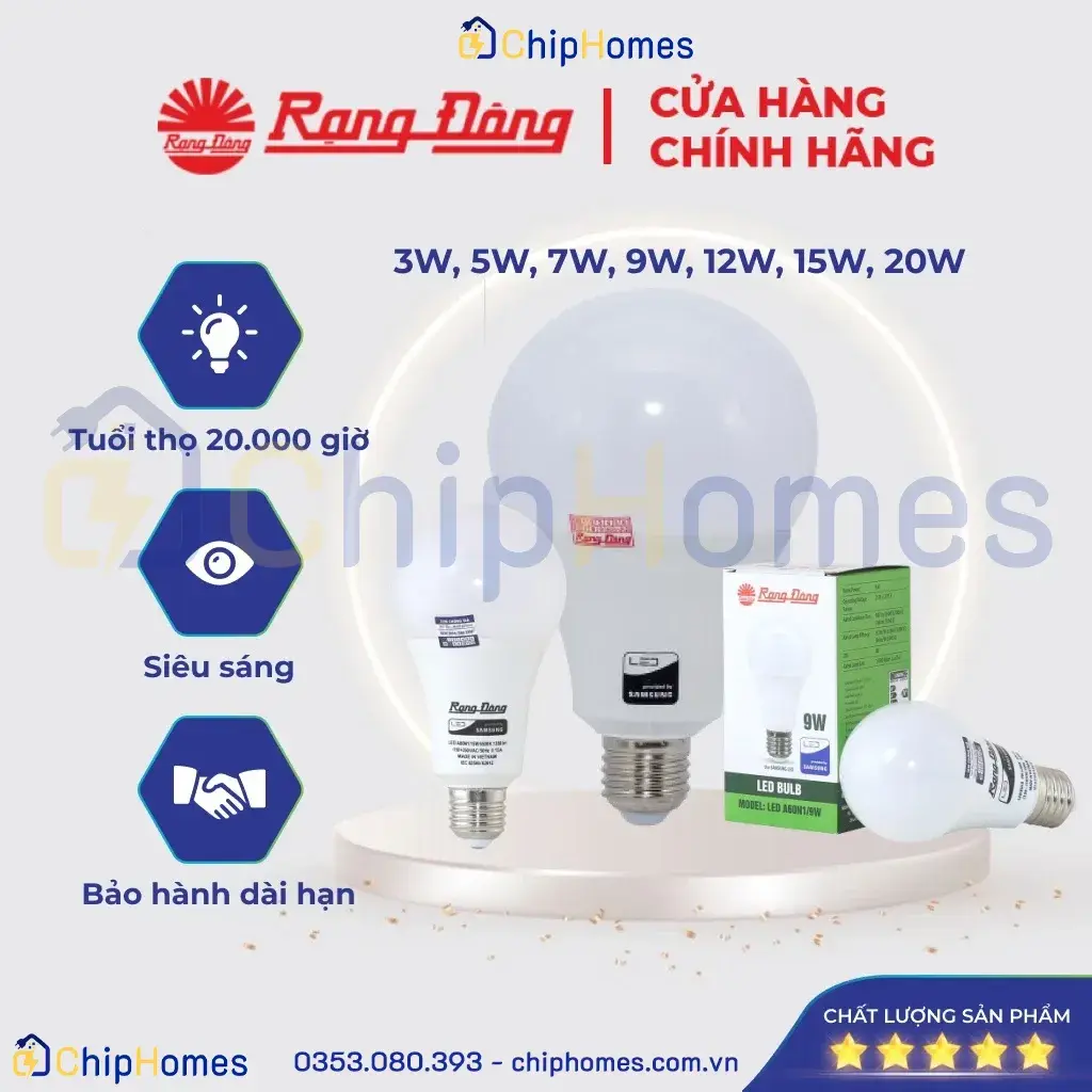 Cửa hàng chính hãng đèn Led Rạng Đông
