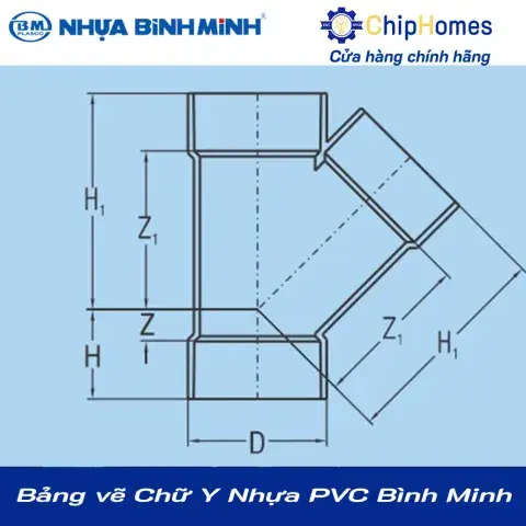 Bảng vẽ Chữ Y Nhựa PVC Bình Minh