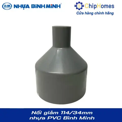 Nối giảm 114/34 nhựa PVC Bình Minh - Loại mỏng, DN 114x34mm, PN 6 bar