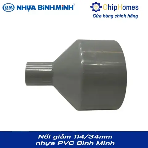 Nối giảm 114/34 nhựa PVC Bình Minh - Loại mỏng, DN 114x34mm, PN 6 bar