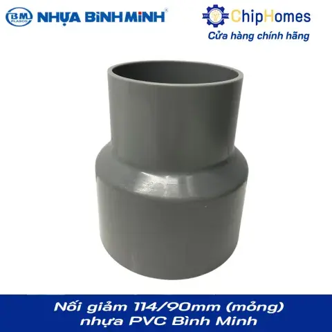 Nối giảm 114/90 nhựa PVC Bình Minh - Loại mỏng, DN 114x90mm, PN 6 bar