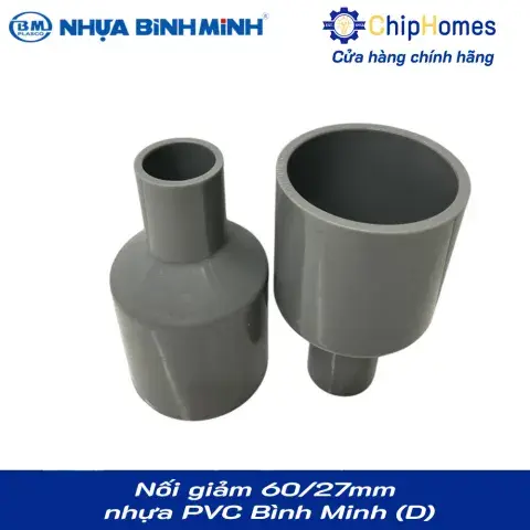 Nối giảm, chậu giảm phi 60x27mm nhựa PVC Bình Minh