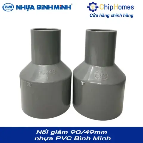 Nối giảm 90/49 nhựa PVC Bình Minh - Loại Dày, DN 90x49mm, PN 12 bar