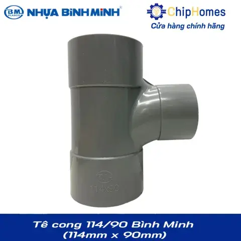 Tê cong 114/90 nhựa PVC Bình Minh - 114 x 90 mm, PN 6 bar