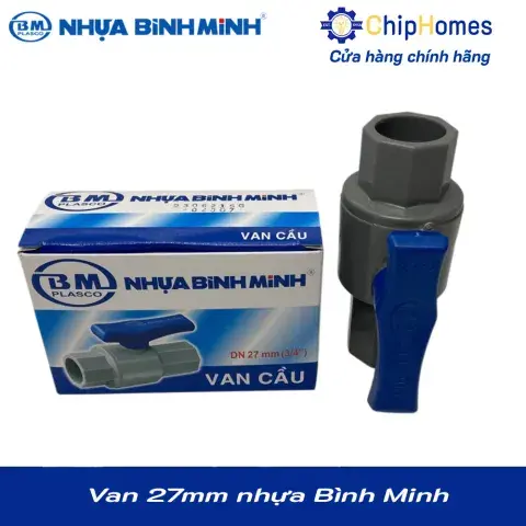 Van 27 nhựa PVC Bình Minh - DN 27mm, PN 12 bar