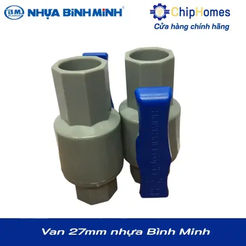 Van 27 nhựa PVC Bình Minh - DN 27mm, PN 12 bar