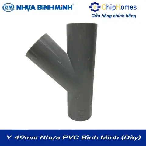 Y 49 nhựa PVC Bình Minh - Loại Dày, DN 42mm, PN 6 Bar
