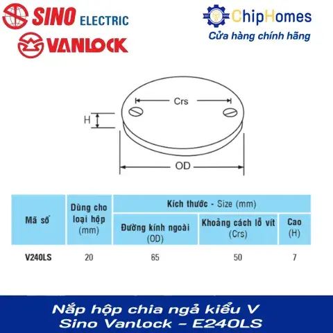 Nắp hộp chia ngả kiểu V - Sino - V240LS