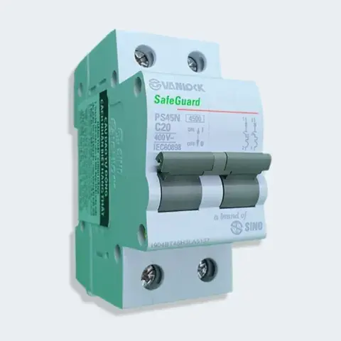 Aptomat 2 cực MCB 2P 4.5kA (6A - 63A) PS45N/C20 SINO