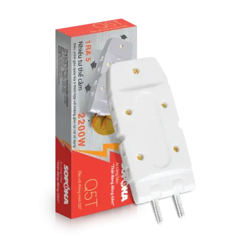 Đầu nối thông minh chia 1 ra 5 cửa - chịu tải 2200W SOPOKA- Q5T