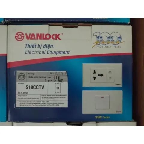 Hạt Ổ cắm Tivi Angten Sino Vanlock - S18CCTV