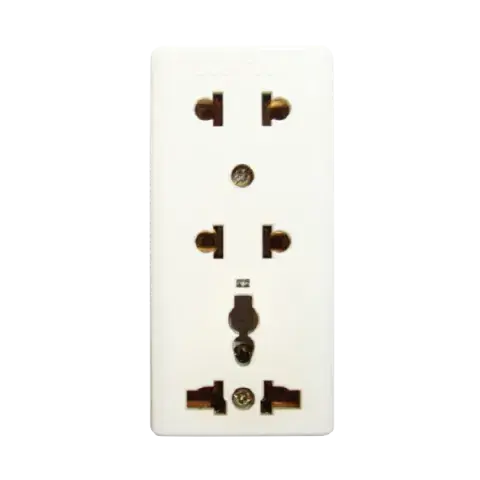 Ổ cắm 3 lỗ không che 10A-220V-2200W Sopoka E15 - Chống cháy, chịu nhiệt