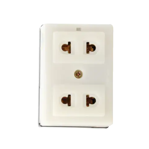 Ổ Cắm Điện 2 Lỗ lắp nổi Gắn Táp Lô T30 SOPOKA