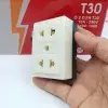 Ổ Cắm Điện 2 Lỗ lắp nổi Gắn Táp Lô T30 SOPOKA