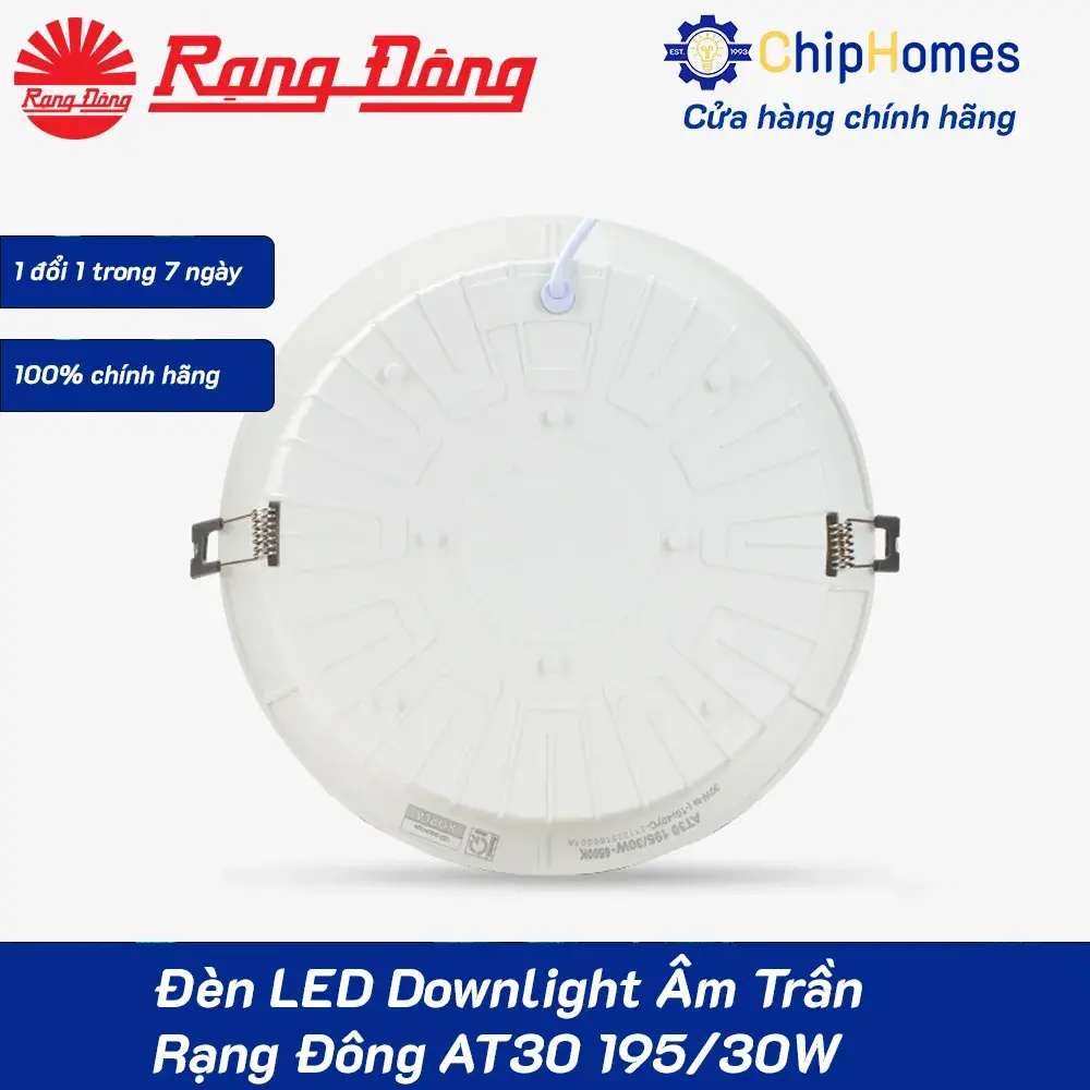 Đèn LED Downlight Âm Trần Rạng Đông AT30 195 30W