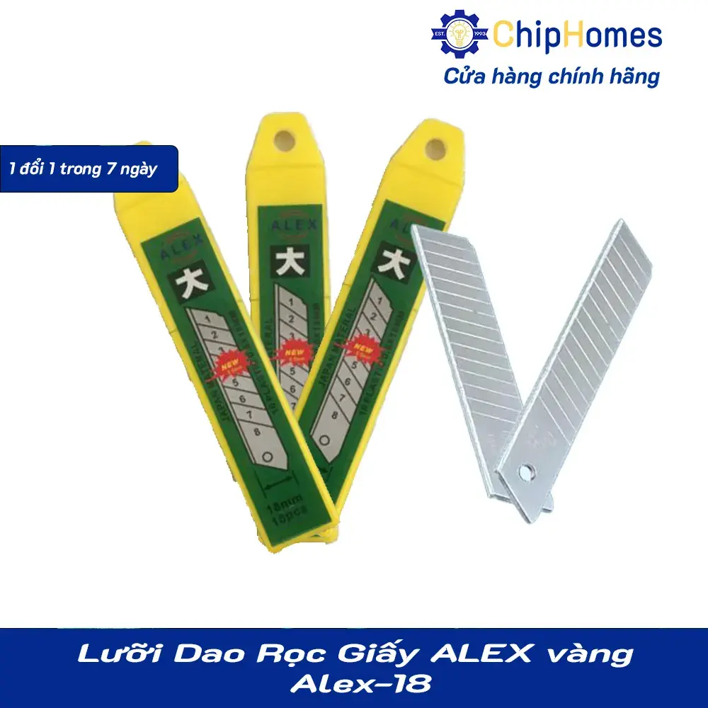Lưỡi Dao Rọc Giấy ALEX vàng - Alex-18