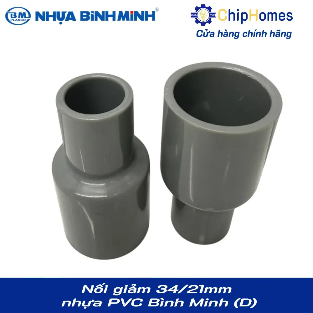 Nối giảm, chậu giảm phi 34x21mm nhựa PVC Bình Minh loại Dày