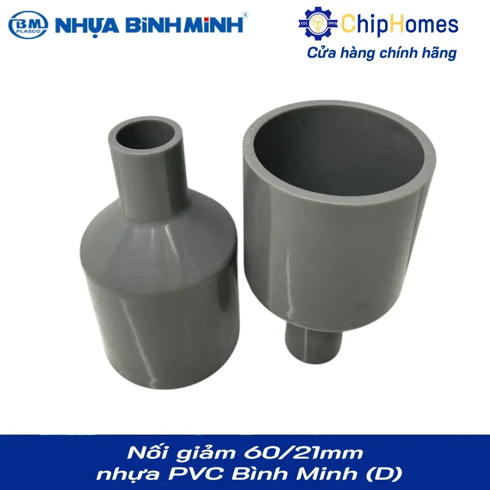 Nối giảm, chậu giảm phi 60x21mm nhựa PVC Bình Minh