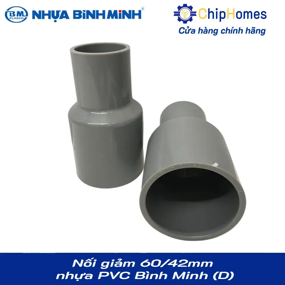 Nối giảm, chậu giảm phi 60x42mm nhựa PVC Bình Minh
