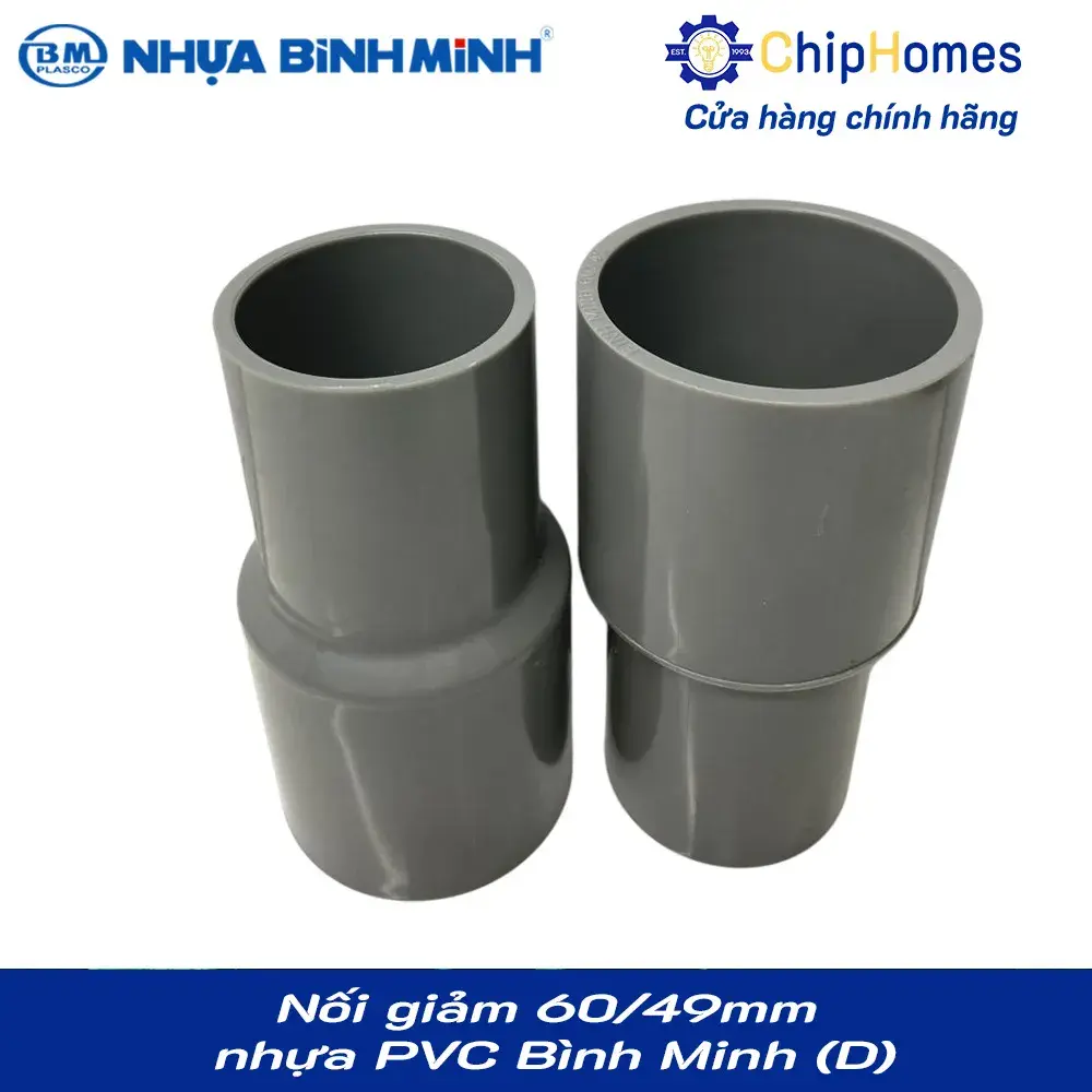 Nối giảm, chậu giảm phi 60x49mm nhựa PVC Bình Minh