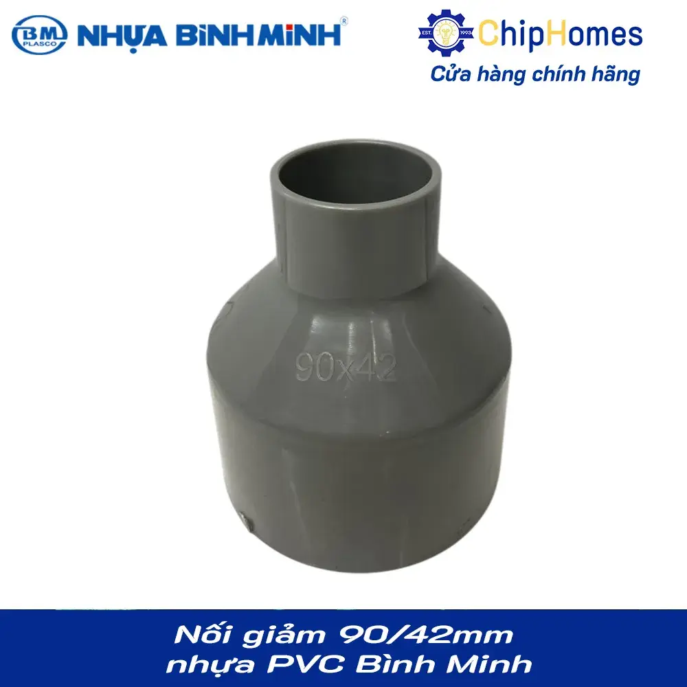 Nối giảm 90/42 nhựa PVC Bình Minh - Loại Dày, DN 90x42mm, PN 6 bar