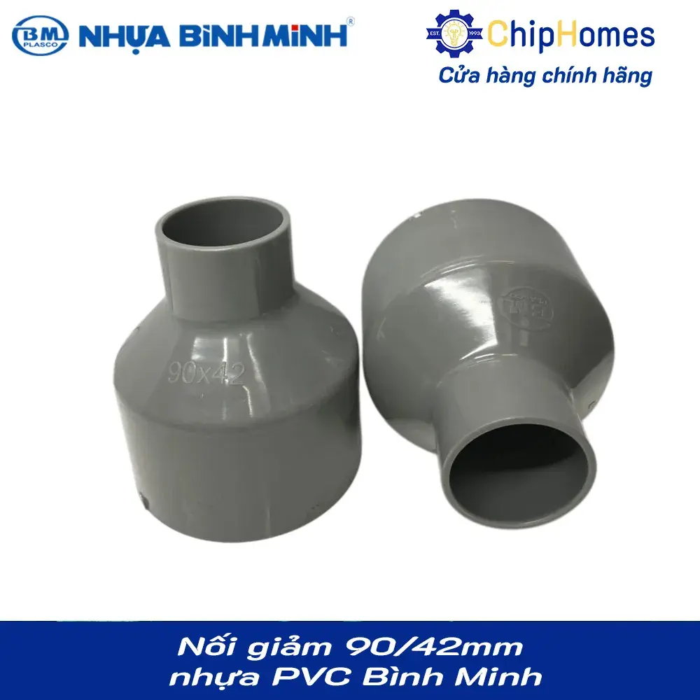 Nối giảm 90/42 nhựa PVC Bình Minh - Loại Dày, DN 90x42mm, PN 6 bar