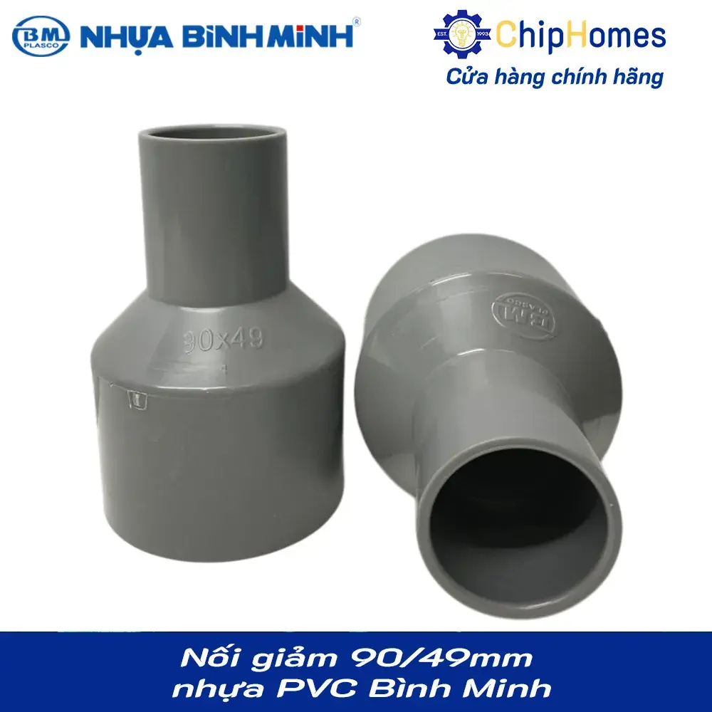 Nối giảm 90/49 nhựa PVC Bình Minh - Loại Dày, DN 90x49mm, PN 12 bar