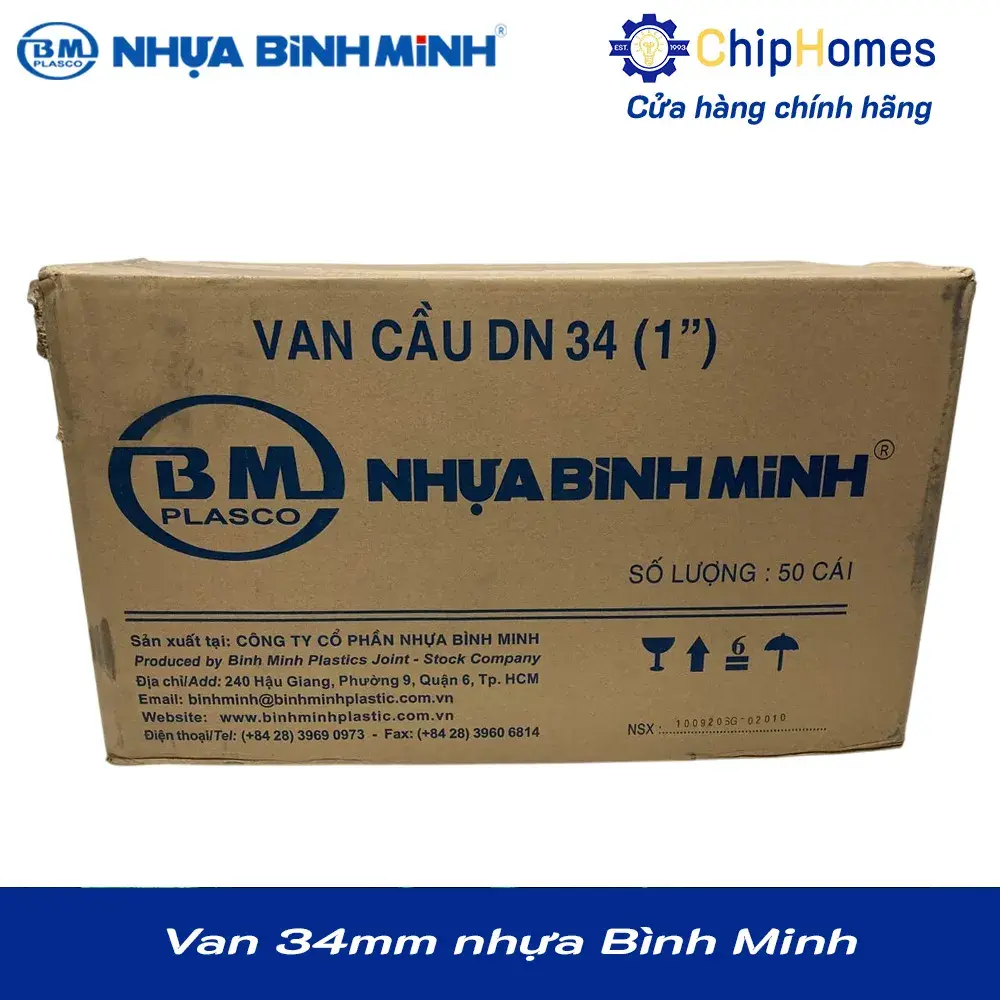 Thùng Van 34 nhựa PVC Bình Minh - DN 34mm, PN 12 bar