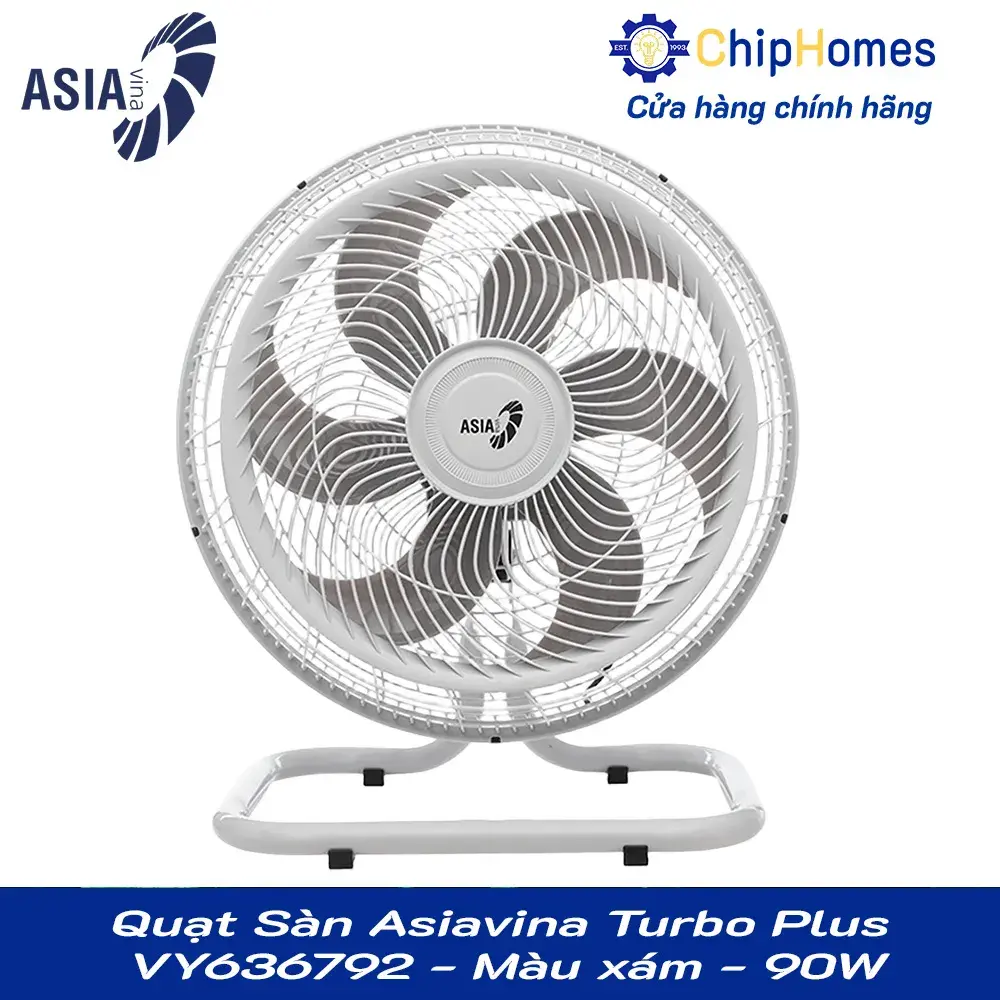 Quạt Sàn Asiavina Turbo Plus VY636792 - Màu xám - 90W