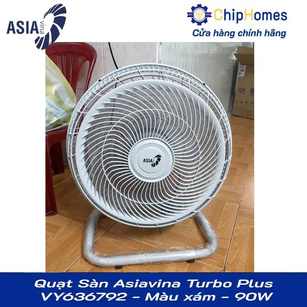 Quạt Sàn Asiavina Turbo Plus VY636792 - Màu xám - 90W - Ảnh Thực tế