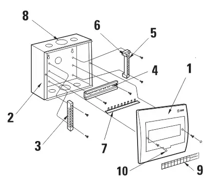 Bảng vẽ Tủ Điện Âm Tường 2/4 Module E4FC Sino - E4FC 2/4 LA