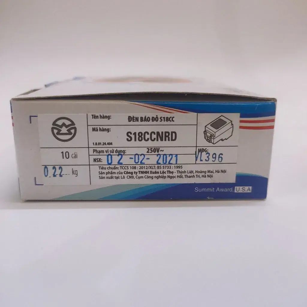 Hạt Đèn Báo (Đỏ) Sino Vanlock - S18CCNRD