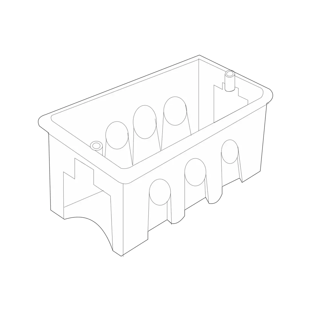 Hộp Đế Âm Ray Sino SG100/M - Lắp Mặt Át Kiểu M