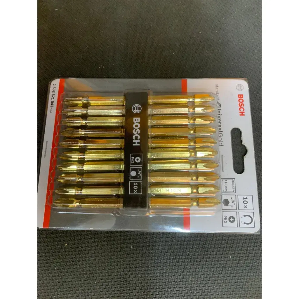 Bộ mũi vặn vít PH2x110mm Bosch 2608521043 (10 cây)