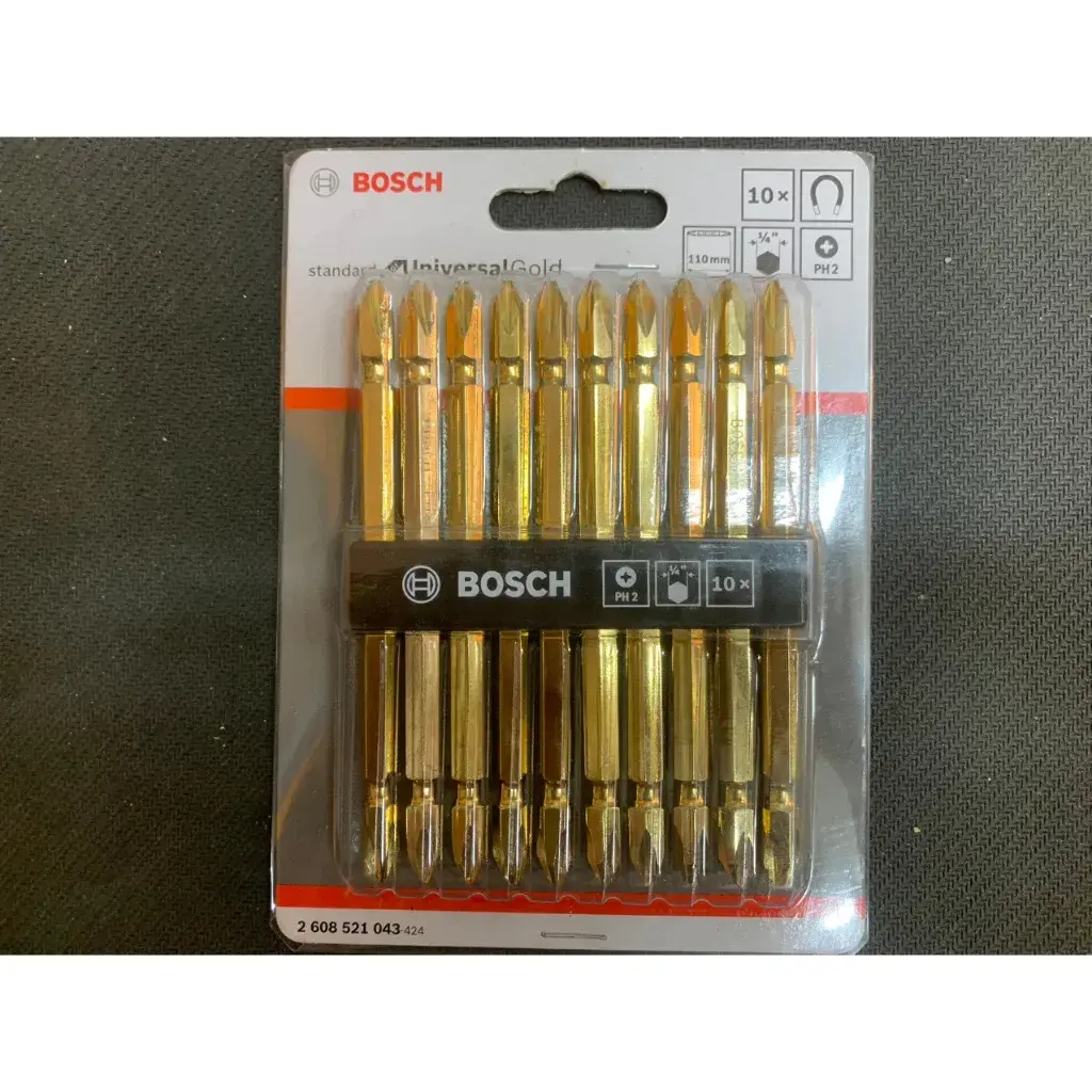 Bộ mũi vặn vít PH2x110mm Bosch 2608521043 (10 cây)