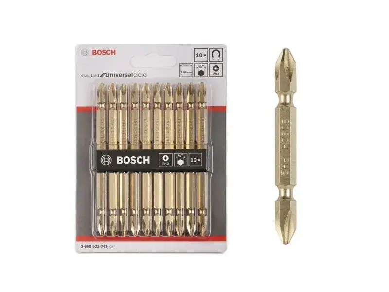 Bộ mũi vặn vít PH2x110mm Bosch 2608521043 (10 cây)