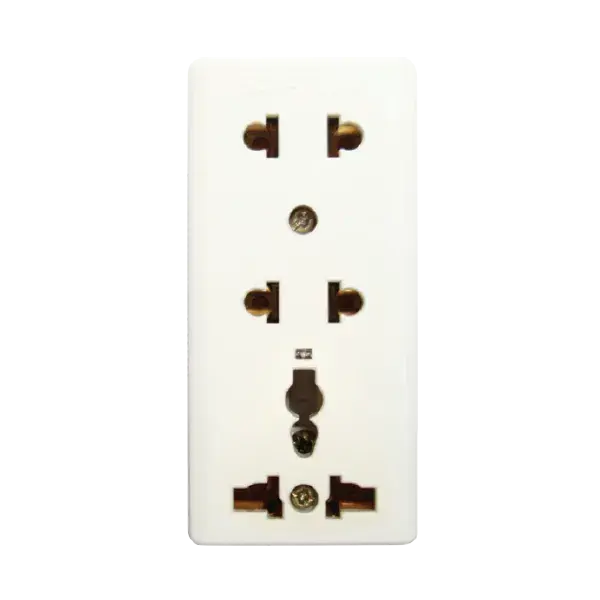 Ổ cắm 3 lỗ không che 10A-220V-2200W Sopoka E15 - Chống cháy, chịu nhiệt