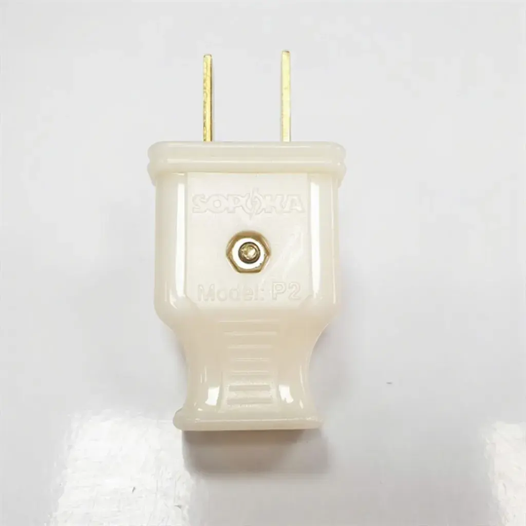 Phích Cắm Điện SOPOKA P2 là phích cắm chân dẹt (chân đực) chịu tải 1200W, điện áp 220V