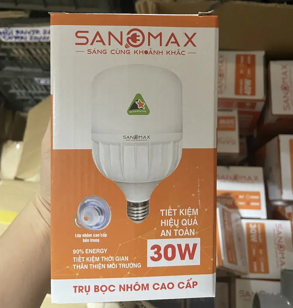Bóng Đèn LED Trụ Kín Nước SANOMAX -30W- thực tế