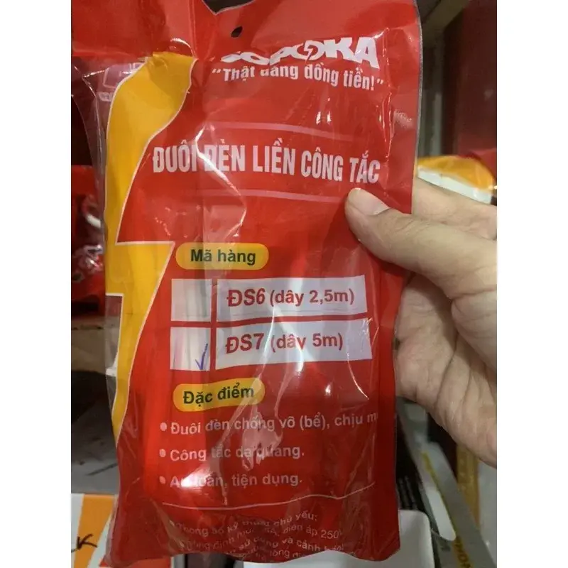 Bộ dây đui đèn LED liền công tắc SOPOKA (ĐS6/ĐS7)