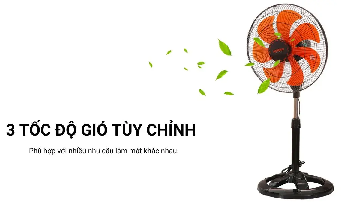 Quạt lỡ thân sắt Senko LTS1636 - 3 chế độ quạt tiện lợi