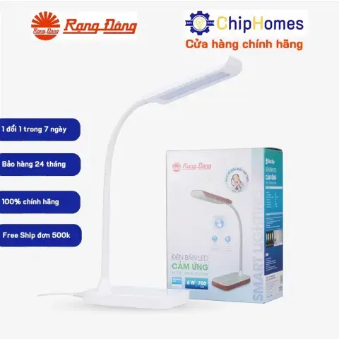 Đèn LED Bàn Học Cảm Ứng Chống Cận Thị Rạng Đông 6W RD-RL-20V2  - Màu trắng