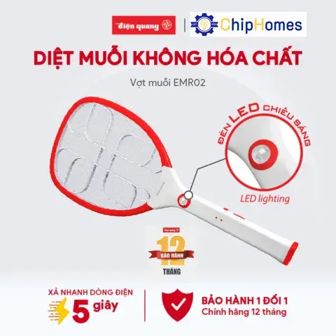Vợt Muỗi Điện Quang ĐQ EMR02 WR