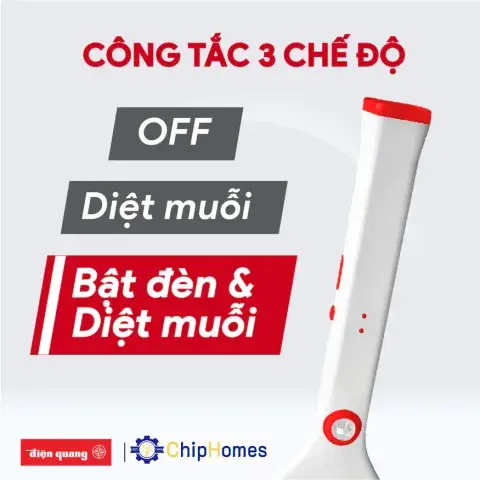Vợt Muỗi Điện Quang ĐQ EMR02 WR