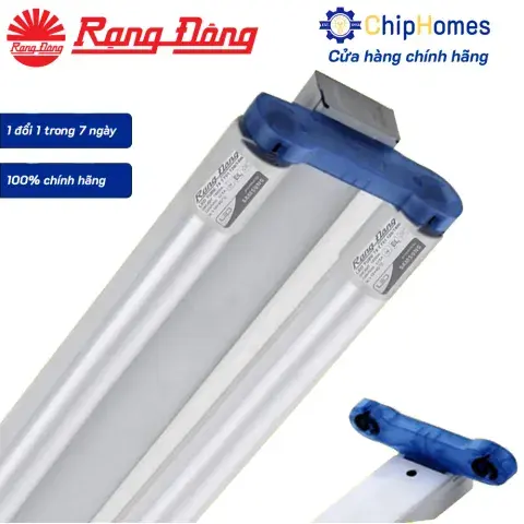 Bộ Đèn LED Đôi 1.2m Rạng Đông 20W Thủy Tinh T8 + Máng Đôi