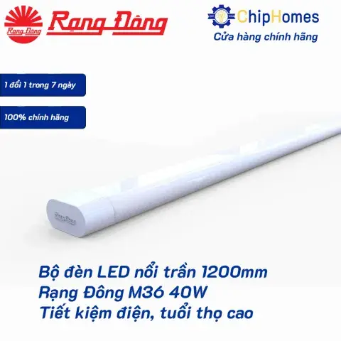 ộ đèn LED nổi trần 1200mm Rạng Đông M36 40W - Tiết kiệm điện, tuổi thọ cao