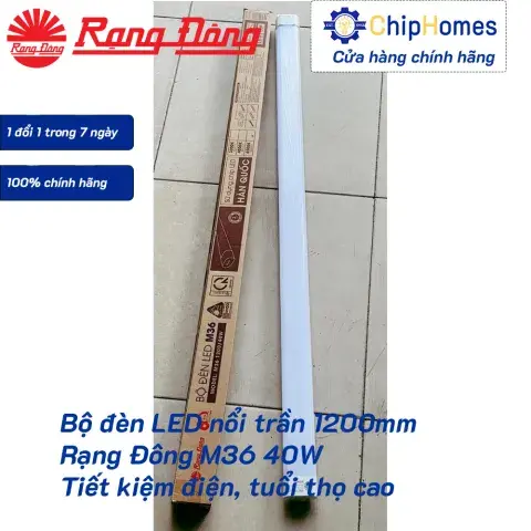 Bộ đèn LED nổi trần 1200mm Rạng Đông M36 40W - Tiết kiệm điện, tuổi thọ cao