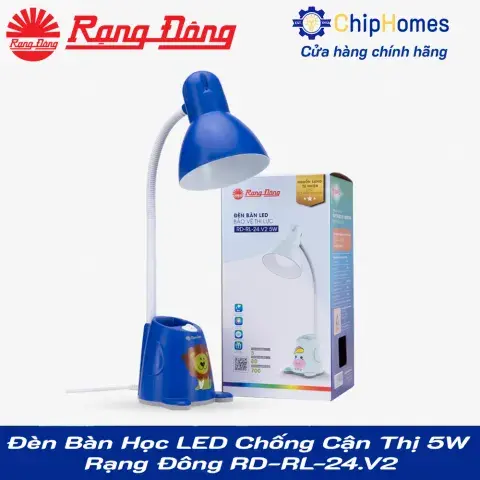 Đèn Bàn Học LED Chống Cận Thị 5W Rạng Đông RD-RL-24.V2 - Màu Xanh Dương