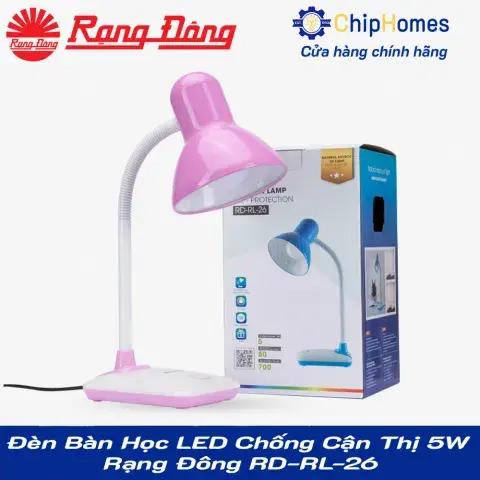 Đèn Bàn Học LED Chống Cận Thị 5W Rạng Đông RD-RL-26 - Màu Hồng