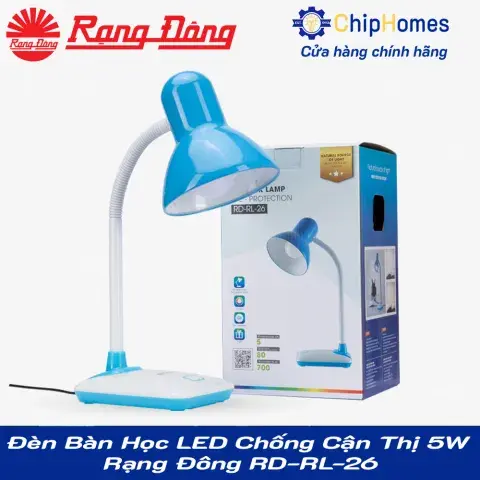 Đèn Bàn Học LED Chống Cận Thị 5W Rạng Đông RD-RL-26 - Màu Xanh Dương